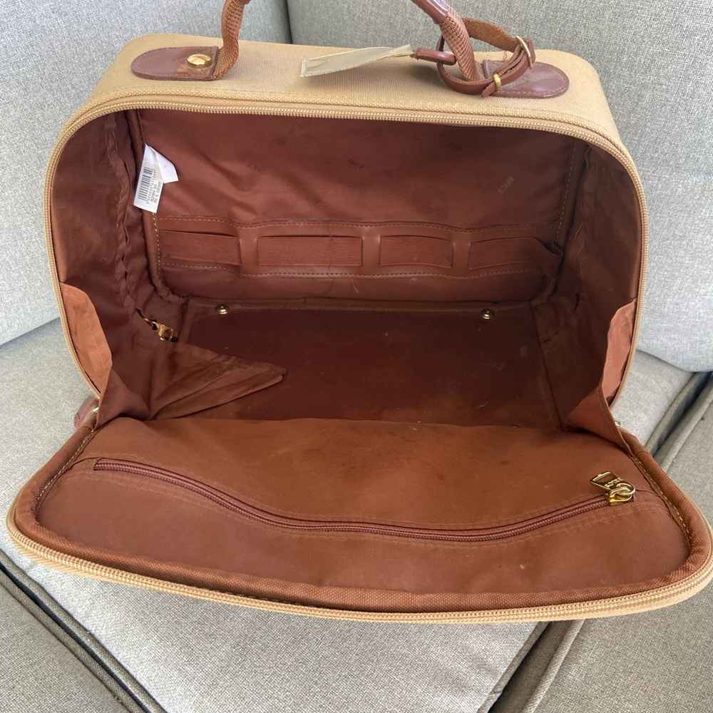 Bric's Tan Canvas Carry on Train Satchel - Picture 8 of 8